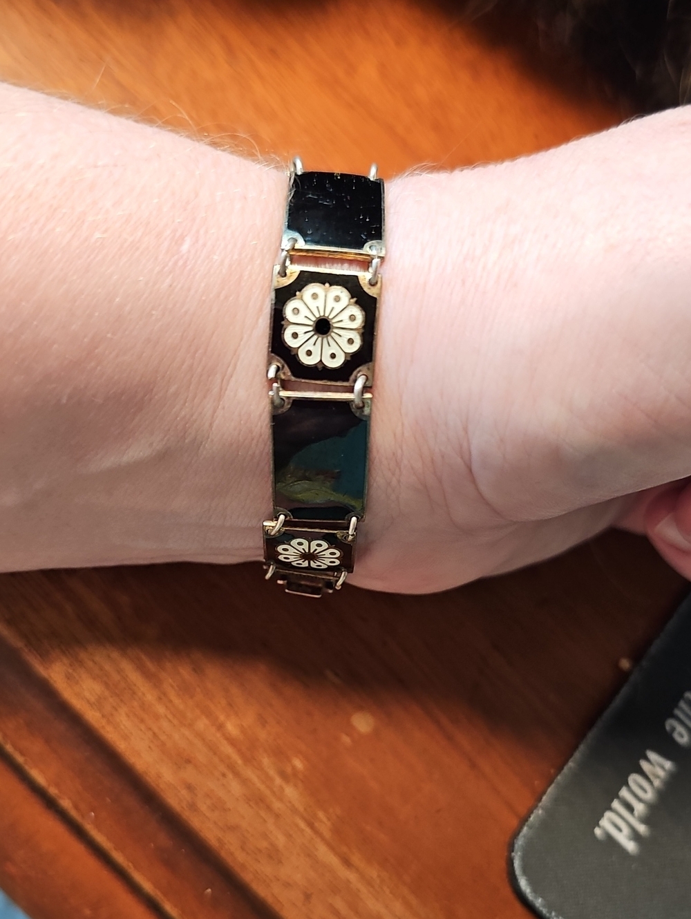 Black David Andersen Guilloche Bracelet